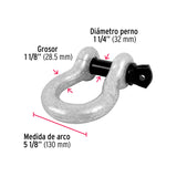 GRILLETE DE ACERO FORJADO 1-1/8', FIERO