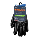 GUANTES DE NITRILO EN PALMA Y DORSO, COLOR NEGRO, MEDIANO