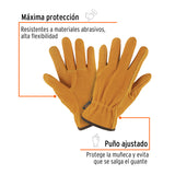 GUANTES USO RUDO, CARNAZA, BANDA AJUSTABLE, CHICOS