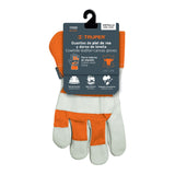 GUANTES DE PIEL DE RES Y DORSO DE LONETA