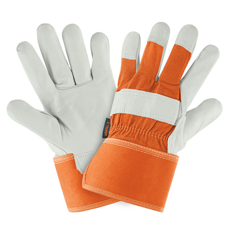 GUANTES DE PIEL DE RES Y DORSO DE LONETA