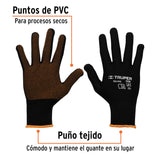 GUANTES DE POLIESTER CON PUNTOS DE PVC EN PALMA, MEDIANOS