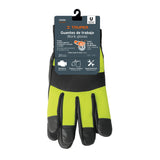 GUANTES MECÁNICO, ALTA VISIBILIDAD, PALMA POLIURETANO, VERDE