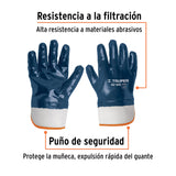 GUANTES DE ALGODÓN RECUBIERTO CON NITRILO, PUÑO SEGURIDAD