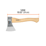 HACHA EUROPEA, 800 G, MANGO HICKORY 15', TRUPER