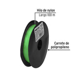 CARRETE CON 100 M DE HILO PARA PESCA VERDE CALIBRE 0.30 MM