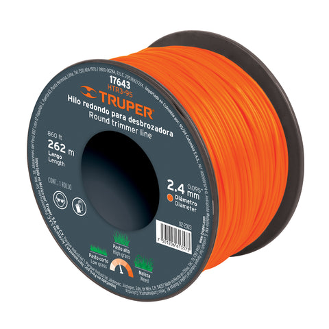HILO REDONDO .095'-2.4MM X 262M CARRETE