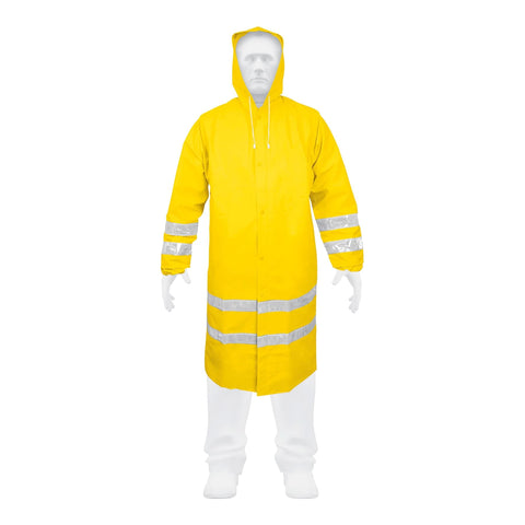 GABARDINA IMPERMEABLE CON REFLEJANTE, TALLA MEDIANA