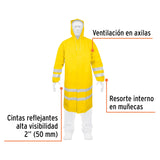 GABARDINA IMPERMEABLE DOBLE CAPA CON REFLEJANTE, XG, TRUPER