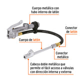 INFLADOR DOBLE C/CALIBRADOR 120LBS METAL