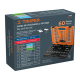 JUEGO DE 60 PIEZAS DE MACHUELOS Y TARRAJAS, TRUPER