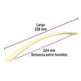 JALADERA DE 224MM ESTILO 'MODERNO' ACABADO LATSN BRILLANTE