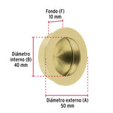 JALADERA DE EMBUTIR CIRCULAR NO. 4 ACABADO LATSN BRILLANTE