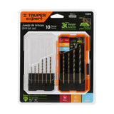 JUEGO DE BROCAS HSS 5% COBALTO 10 PZAS