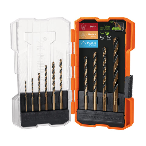 JUEGO DE BROCAS HSS 5% COBALTO 10 PZAS