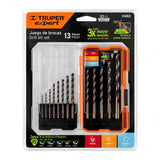 JUEGO DE BROCAS HSS 5% COBALTO 13 PZAS