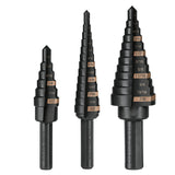 JUEGO DE 3 BROCAS ESCALONADAS DE SXIDO NEGRO, TRUPER