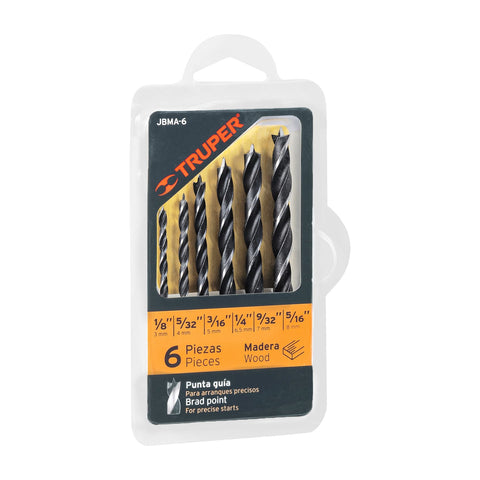JUEGO DE 6 BROCAS PARA MADERA