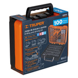 JUEGO DE 100 BROCAS Y PUNTAS EN ESTUCHE PLASTICO, TRUPER