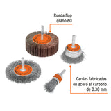 JUEGO DE CARDAS PARA TALADRO 4 PZAS