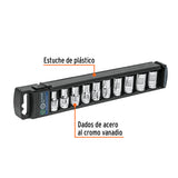 JUEGO DE 10 PZ. CUADRO DE 1/2' MILIMETRICOS