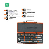 JGO DE DADOS MM CUADRO 1/2' 19 PZAS