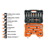 JUEGO DE 31 HERRAMIENTAS CUADRO 1/2' STD PARA MECANICO