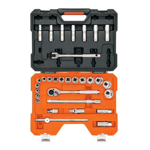 JUEGO DE 31 HERRAMIENTAS CUADRO 1/2' STD PARA MECANICO