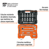 JUEGO DE 36 HERRAMIENTAS CUADRO 1/2' MM PARA MECANICO
