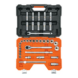 JUEGO DE 36 HERRAMIENTAS CUADRO 1/2' MM PARA MECANICO