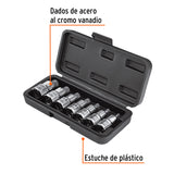 JUEGO DE 7 DADOS CUADRO 1/2' PUNTA CORTA BRISTOL, EN ESTUCHE