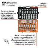 JUEGO DE 83 HERRAMIENTAS CUADRO 1/2' STD Y MM PARA MECANICO
