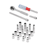 JUEGO DE 20 HERRAMIENTAS CUADRO 1/4' MM PARA MECANICO
