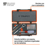 JUEGO DE 20 HERRAMIENTAS CUADRO 1/4' MM PARA MECANICO