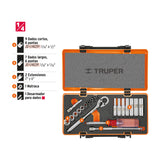 JGO DE DADOS STD CUADRO 1/4' 21 PZAS