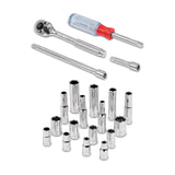 JGO DE DADOS STD CUADRO 1/4' 21 PZAS