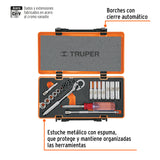 JGO DE DADOS STD CUADRO 1/4' 21 PZAS