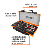 JUEGO DADOS Y PUNTAS 45 PZAS CUADRO 1/4'