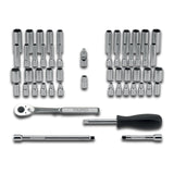 JUEGO DE 54 HERRAMIENTAS CUADRO 1/4' STD Y MM PARA MECANICO