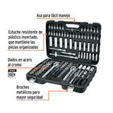 JUEGO DE 172 HERRAMIENTAS 1/4', 3/8' Y 1/2' MM P/MECANICO