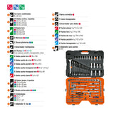 JUEGO 210 HERRAMIENTAS 1/4', 3/8' Y 1/2' STD Y MM P/MECANICO