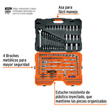 JUEGO 210 HERRAMIENTAS 1/4', 3/8' Y 1/2' STD Y MM P/MECANICO