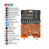 JUEGO 217 HERRAMIENTAS 1/4', 3/8' Y 1/2' STD Y MM P/MECANICO