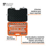 JUEGO DE 23 HERRAMIENTAS CUADRO 3/4' MM PARA MECANICO