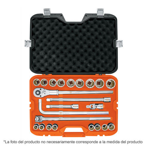 JGO DE DADOS STD CUADRO 3/4' 24 PZAS