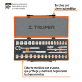 JUEGO DE 36 PIEZAS CUADRO DE 3/8"