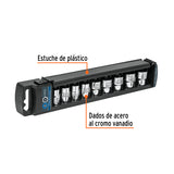 JGO DE DADOS MM CUADRO 3/8' 9 PZAS