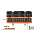 JUEGO DE 12 DADOS LARGOS CUADRO 1/2' DE IMPACTO 6 PUNTAS STD