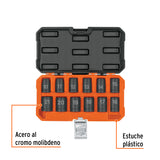 JUEGO 12 DADOS 1/2' IMPACTO PROTECCISN PLASTICA 6P MM
