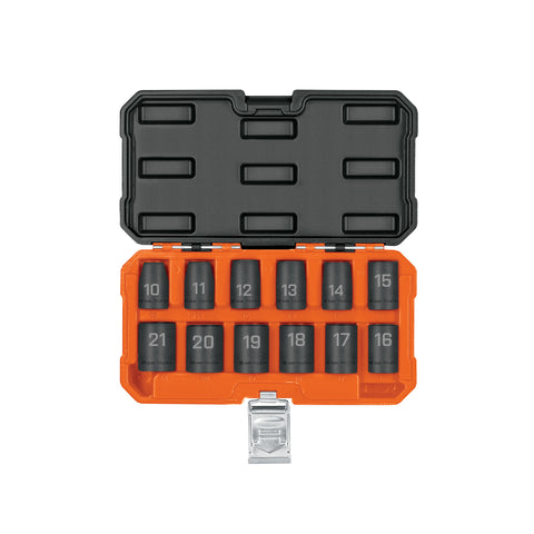 JUEGO 12 DADOS 1/2' IMPACTO PROTECCISN PLASTICA 6P MM